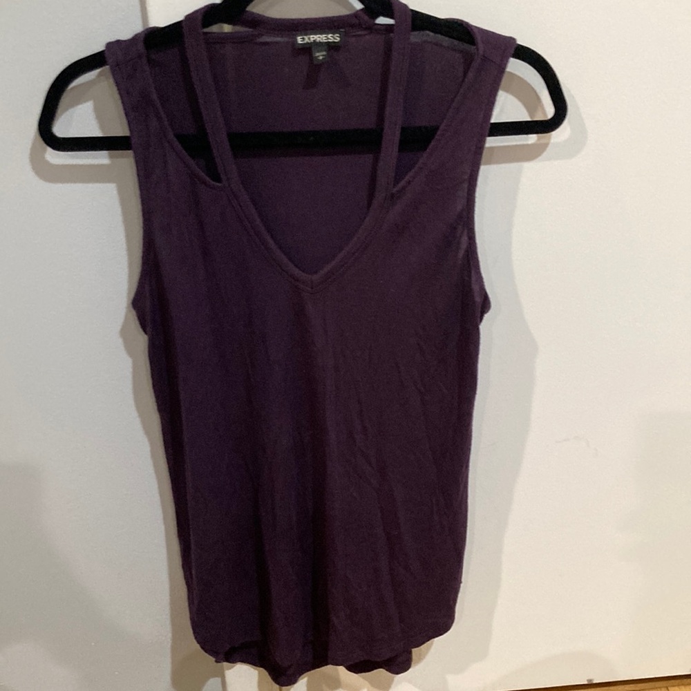 Express Tunic Tank Tops - Two (Purple and Black)